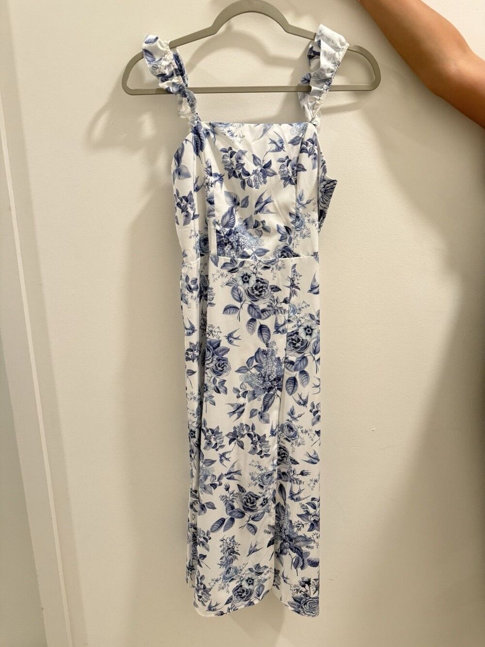 Blue White Floral Summer Dress